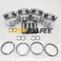 4 Sets STD Piston & Ring for Komatsu 4D94E 4D94E-1A WA65-3,WA65PT-3,WA75-3