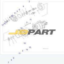 Hydraulic Pump 705-21-42070 for Komatsu Wheel Loaders WA450-5L WA470-5 WA480-5